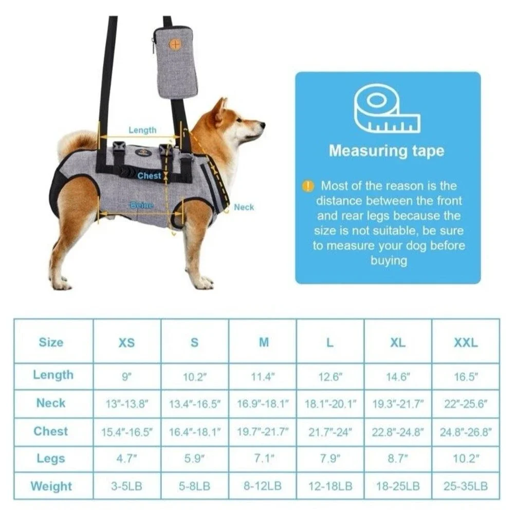 Ownpets Dog Sling Harness, Outdoor Sling Bag for Spine Protection, SZ Med